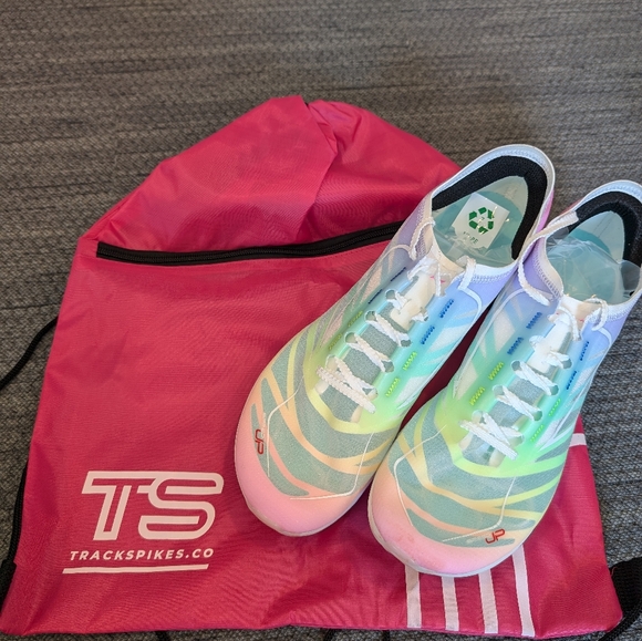 HYPER CARBON CP2 SPRINT TRACK SPIKES, Rainbow color, size men's 8, women's 9.5 - Picture 9 of 10